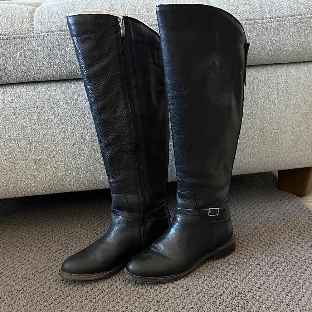 Franco Sarto Black Over the Knee Boots